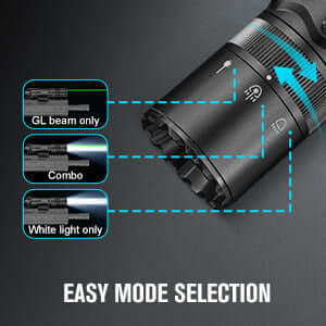 Olight Odin GL Mini – פנס טקטי עם לייזר ירוק 1000 לומן למסילת פיקטיני - Image 10