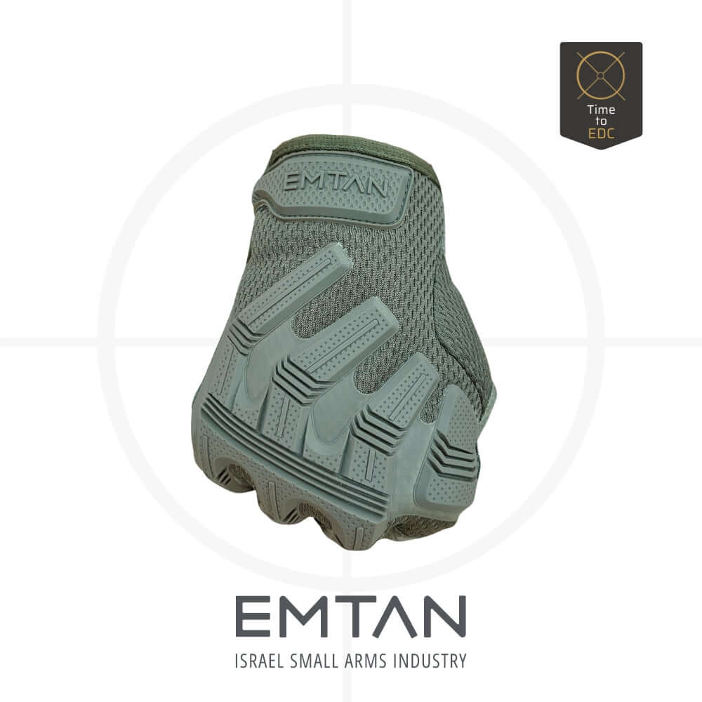 כפפות טקטיות | חצי אצבעות | EMTAN שחור - Image 4