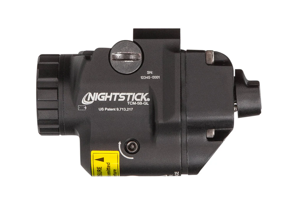 פנס לאקדח גלוק 43X עם ציין לייזר ירוק | Nightstick TCM-5B-GL - Image 4