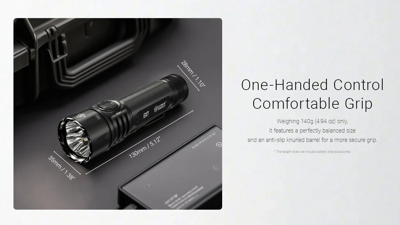 פנס טקטי עוצמתי 6000 לומן אלומה משתנה - Nitecore EX7 - Image 8