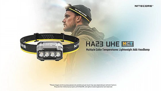פנס ראש טקטי Nitecore HA23-UHE – עוצמה של 600 לומן עם סוללות AAA - Image 3