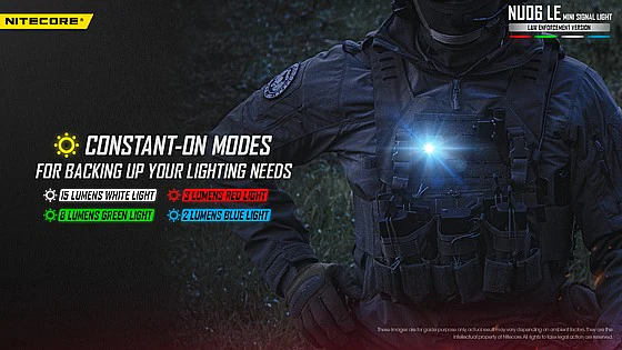 פנס זיהוי טקטי Nitecore NU06LE - תאורת צקלקה צבעונית לחיבור מולי - Image 6