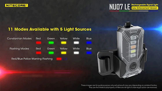 פנס צקלקה טקטי חכם Nitecore NU07LE - זיהוי כוחות עם קליפס - Image 4