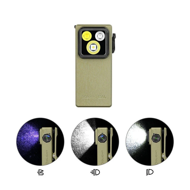 פנס קליפס עם תאורת מולטי (Flood, Spot, UV) - Oclip Ultra Olight - Image 4