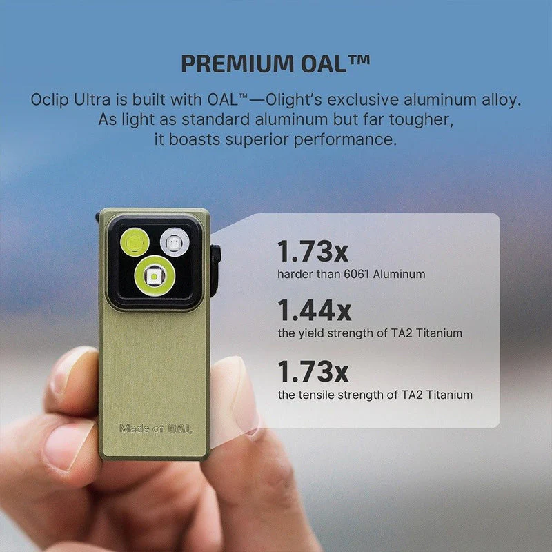 פנס קליפס עם תאורת מולטי (Flood, Spot, UV) - Oclip Ultra Olight - Image 7