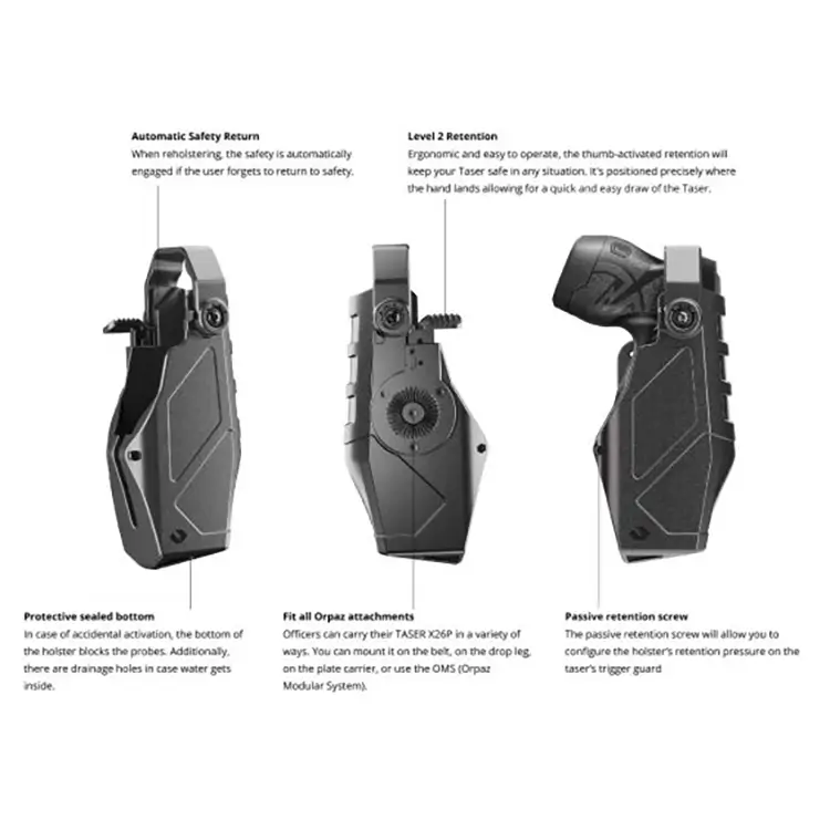 נרתיק טקטי לטייזר משטרתי Orpaz Taser Holster Axon X26P - Image 6