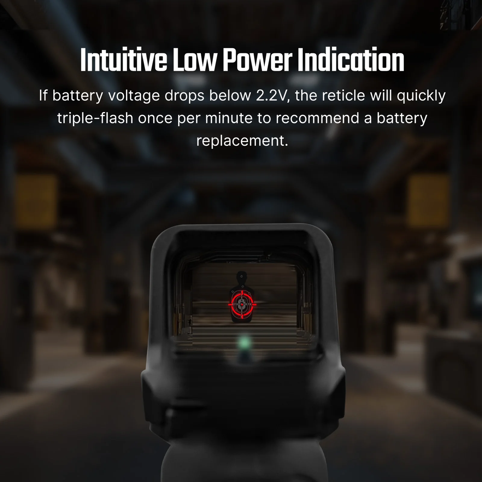 Osight C – כוונת רד־דוט 3 MOA/32 MOA עם חלון גדול וסוללה צדדית - Image 5