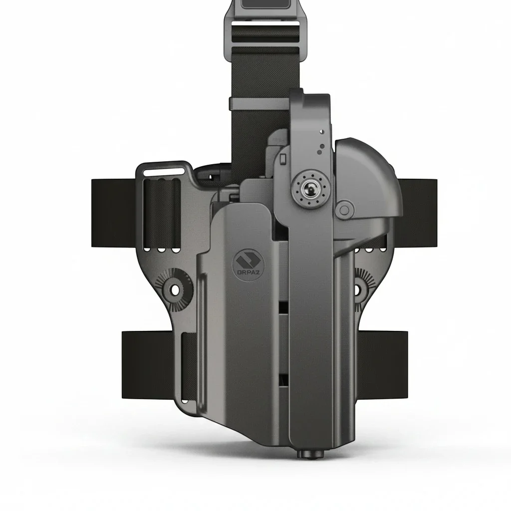 נרתיק ירך מבצעי לאקדחי קומפקט T40 PRO LEG לפנס עם מגן כוונת